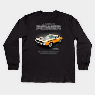 American Power Muscle Car Kids Long Sleeve T-Shirt